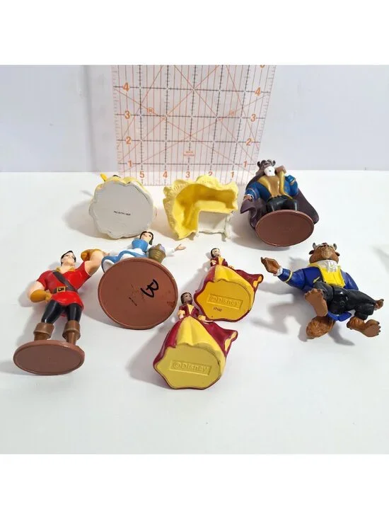 Beauty & The Beast Figure 8 Lot Disney Princess Belle Beast Gaston - Picture 13 of 13